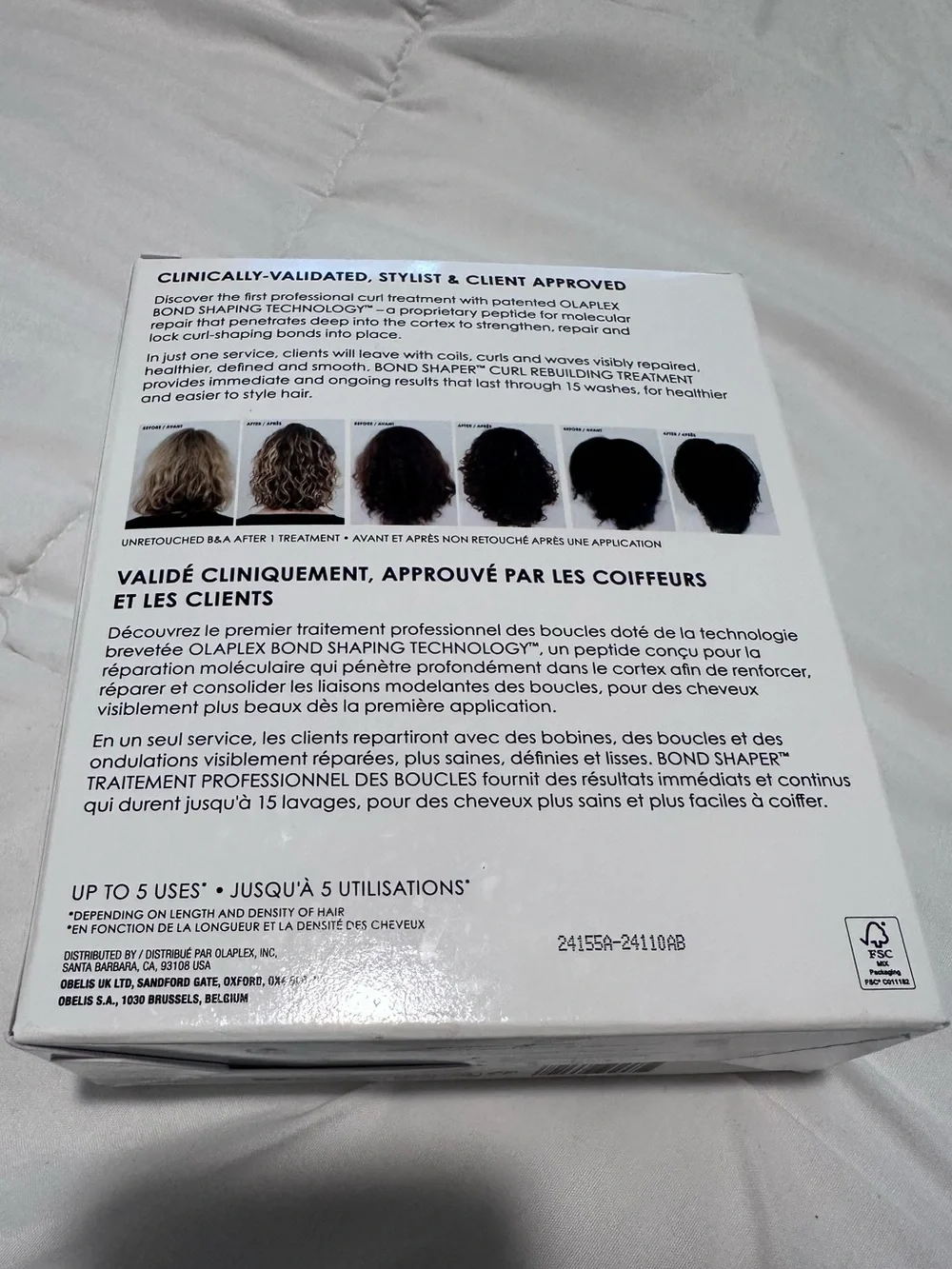 OLAPLEX Bond Shaper Curl Rebuilding Treatment – White and Blue Accents
